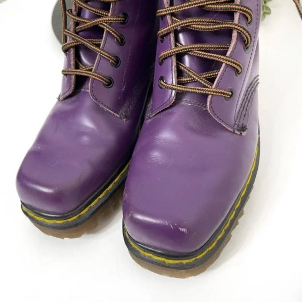 * Rare Color * Purple 1460 Bex Squared-Toe Dr. Martens 8-eye Boots - Picture 2 of 7